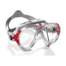 Маска EYES EVOLUTION CRYSTAL прозрачный силикон красная рамка Cressi DS350080