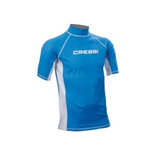 Футболка из лайкры с коротким рукавом RASH GUARD детская. синяя,S/ M/ ML/ L/ XL/XXL (140) Cressi LW476902